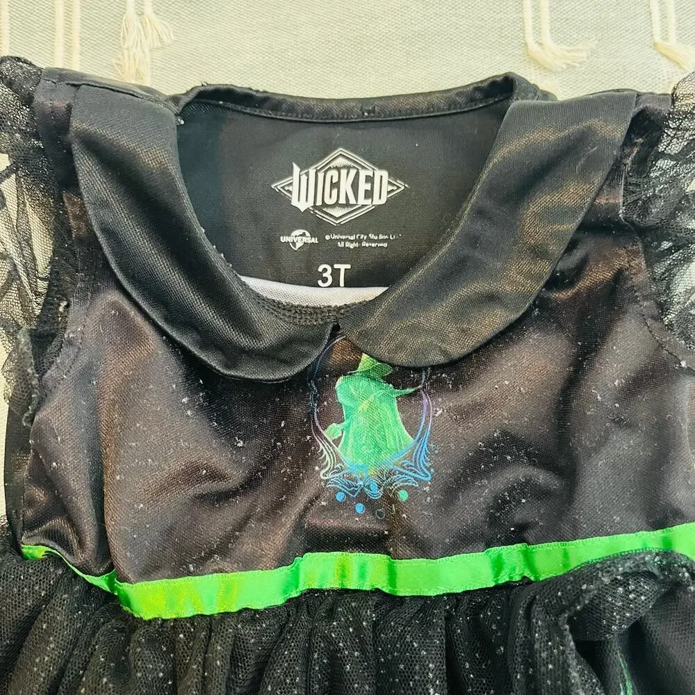 WICKED Elphaba Witch Girls size 3T Sleep Gown Costume Dress up Wizard of Oz